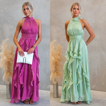 Robe Maxi à Volants Celestia