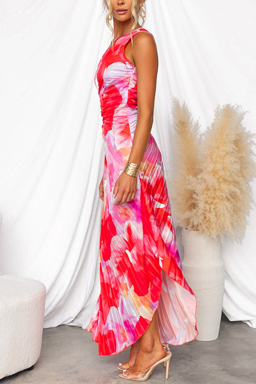 Yanira™ | Robe Plissée à Une Épaule