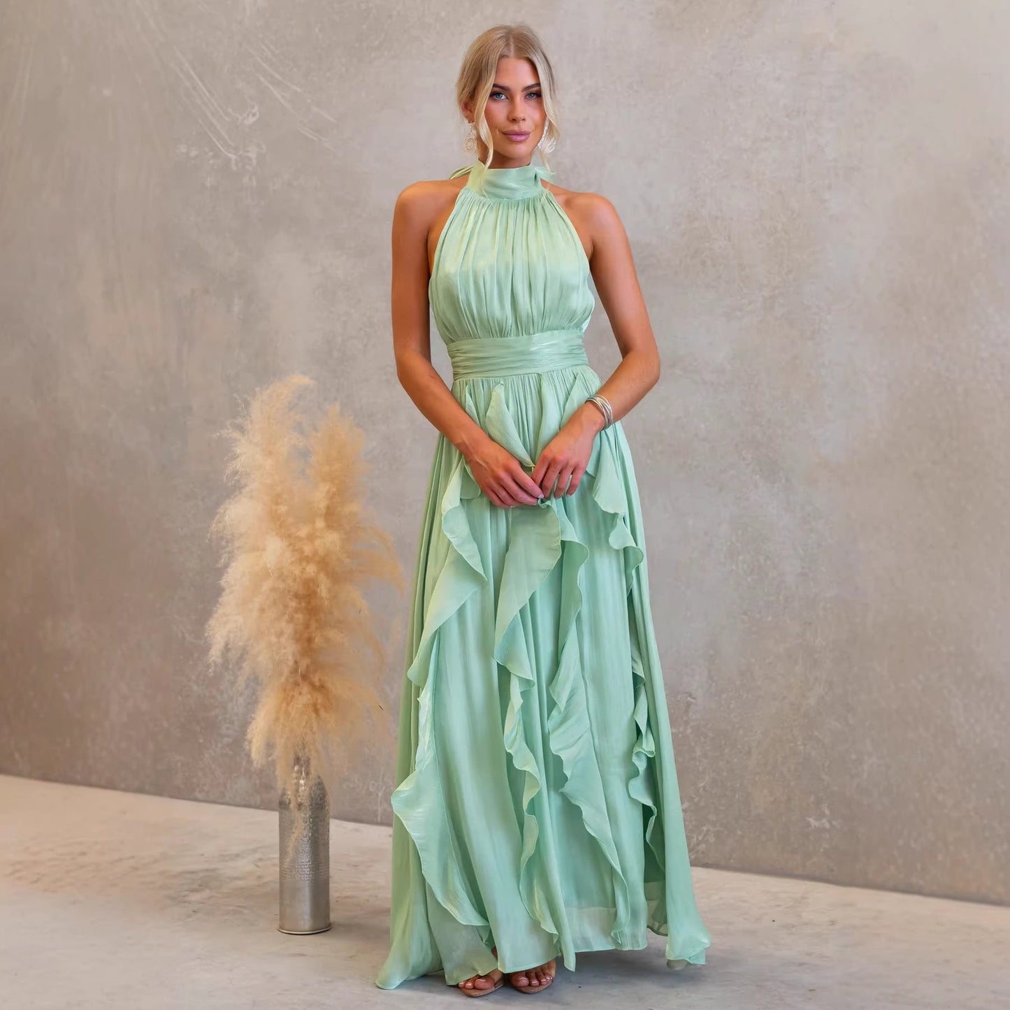 Robe Maxi à Volants Celestia