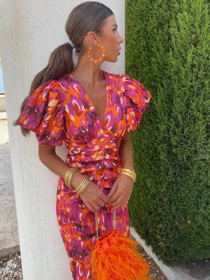 Vestido Midi Plisado Vivo