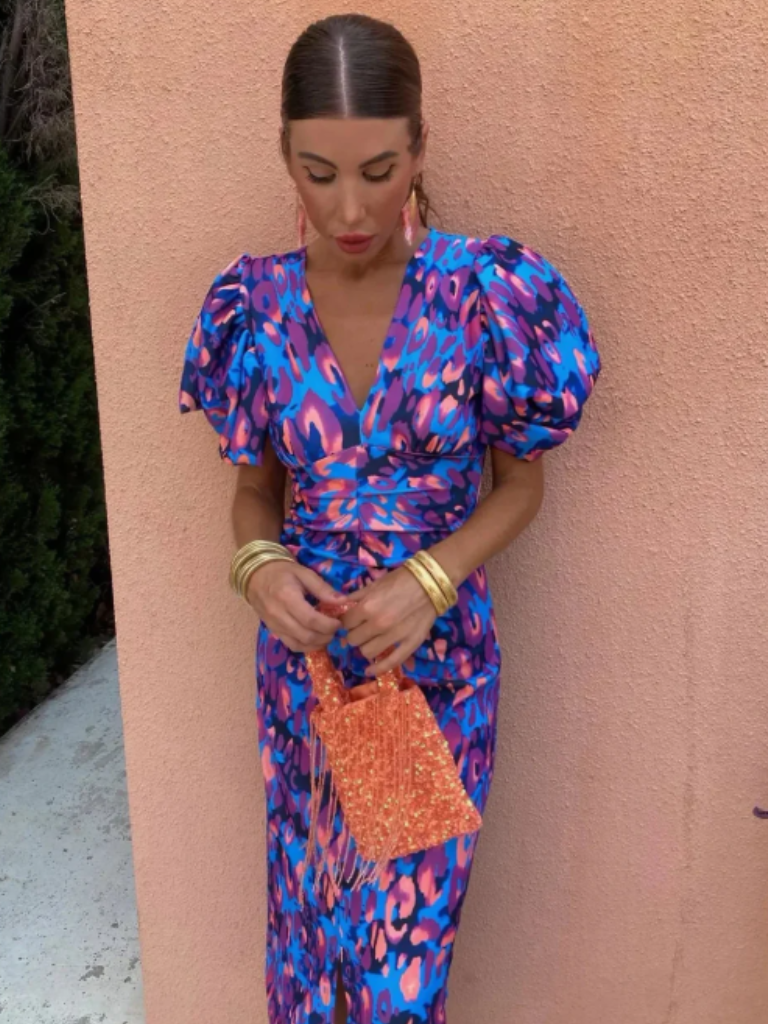 Vestido Midi Plisado Vivo