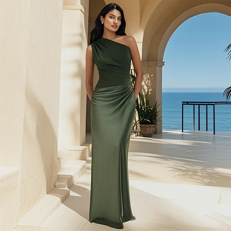 Robe Maxi avec Culpabilité en Satin