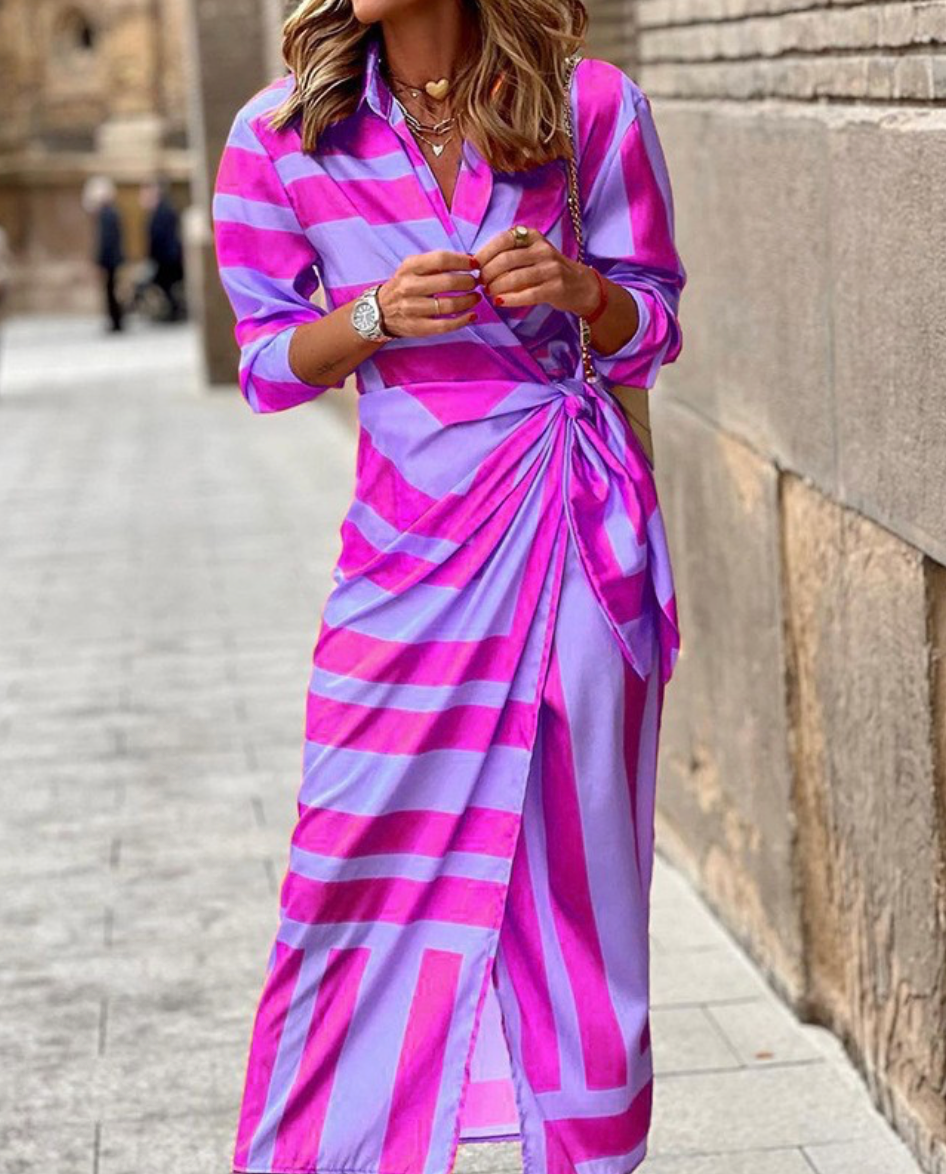 Elvina - Vestido Envolvente Impreso