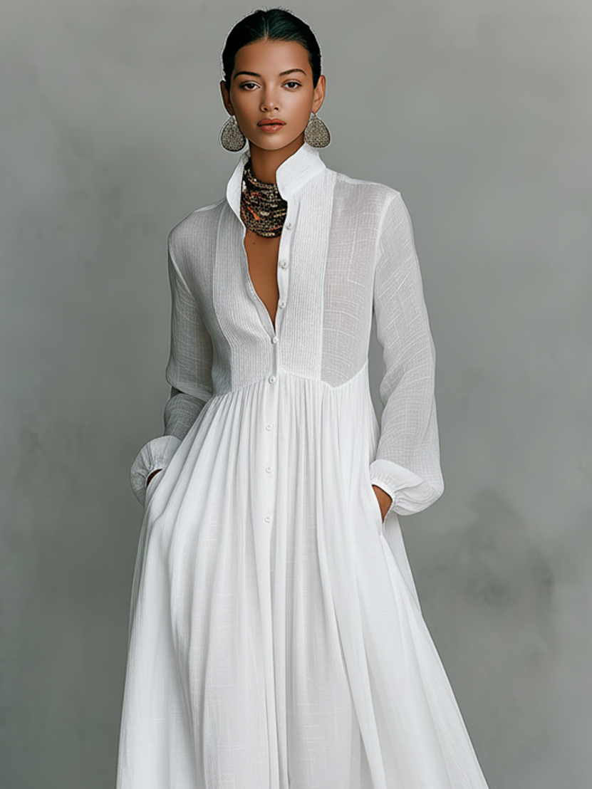 FONTANA | Maxi Minimaliste en Coton et Lin