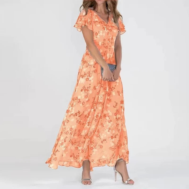 Robe glamour qui couvre l'abdomen