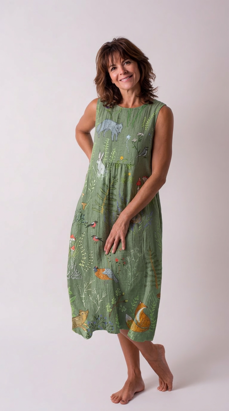 Lila - Robe Midi Quotidienne